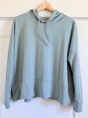Mondetta Light Seafoam Green Ribbed Hoodie